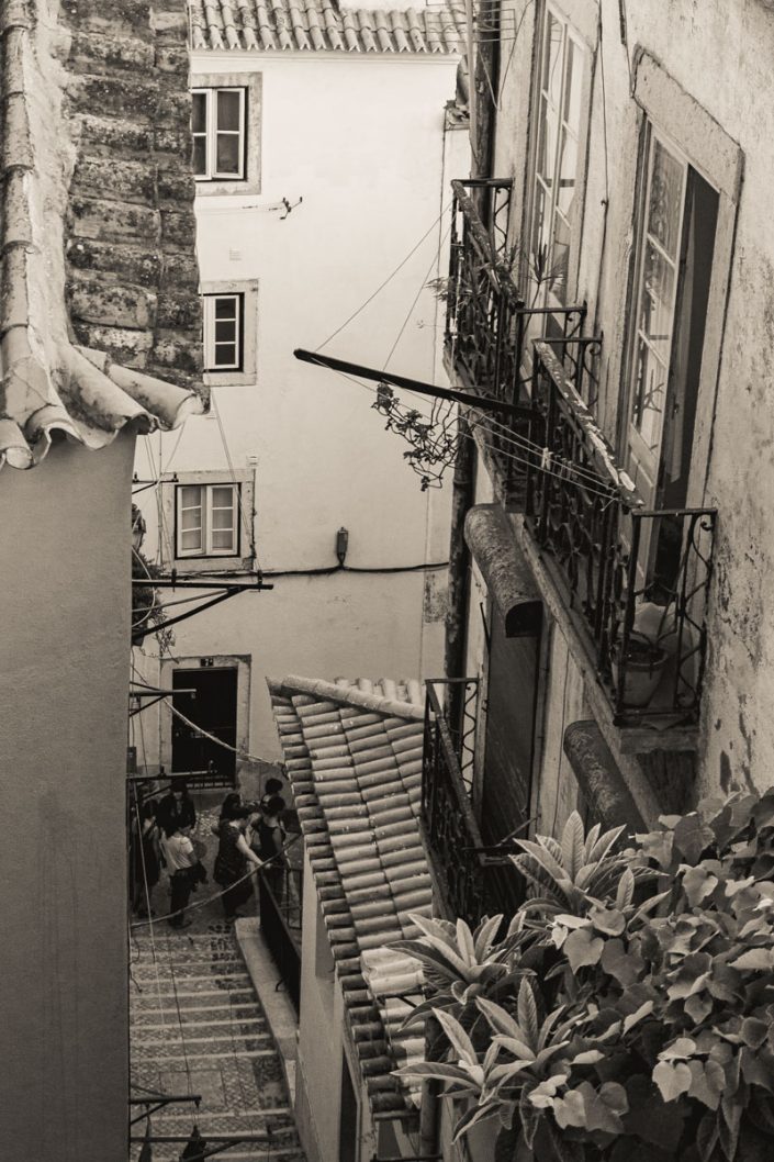 Lisbon - Narrow streets of Aflame