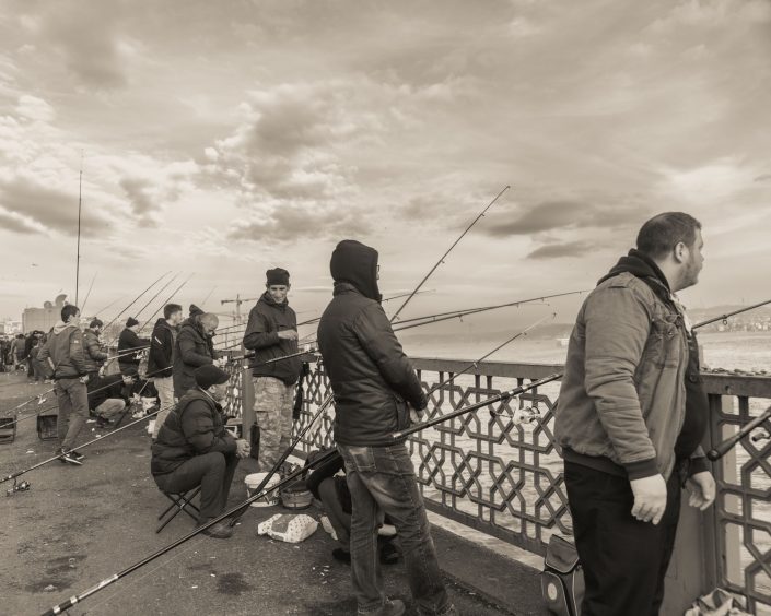Fishermen at Galata bridge
