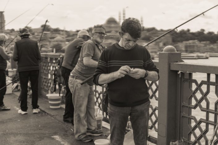 Fisherman at Galata Bridge