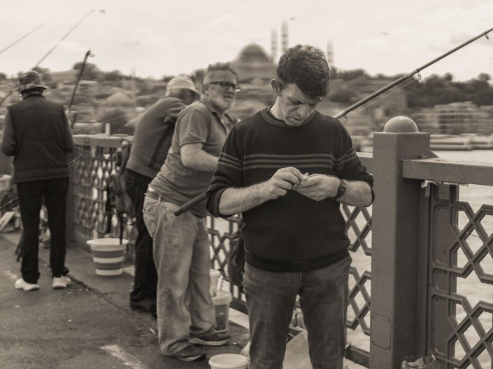 Fisherman at Galata Bridge