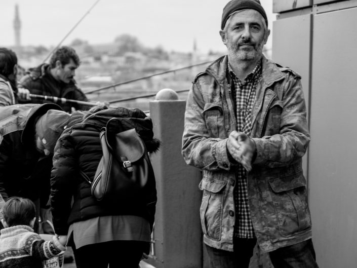 Istanbul Harbour, Fisherman cleaning hands