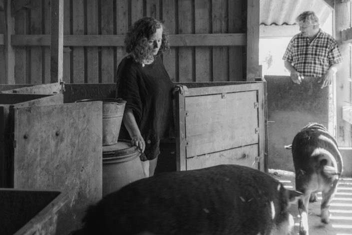 The farmers of the Bio Pig Farm