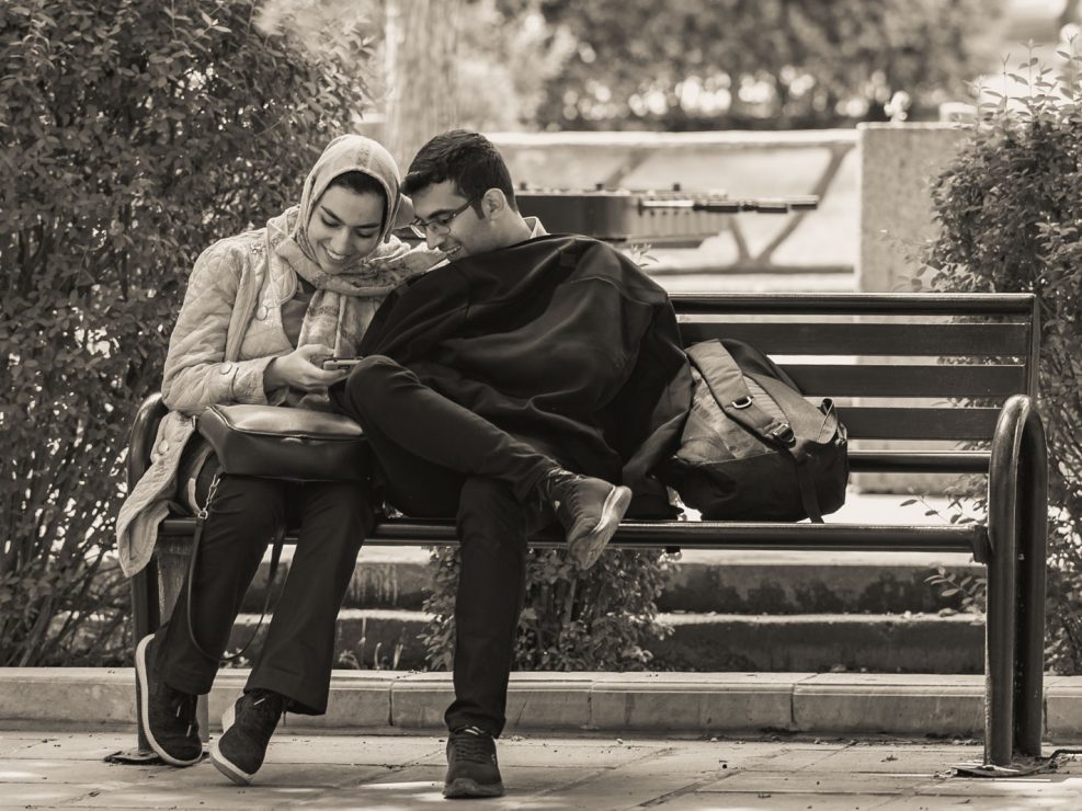 Couple at the park in Tehran