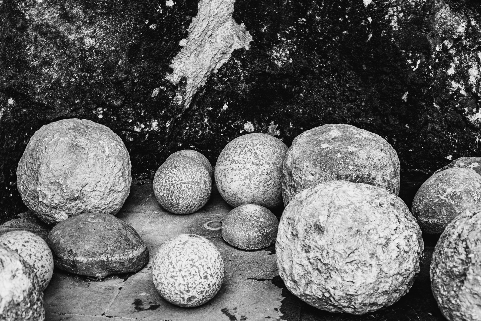 Canon balls at Predjama Castle