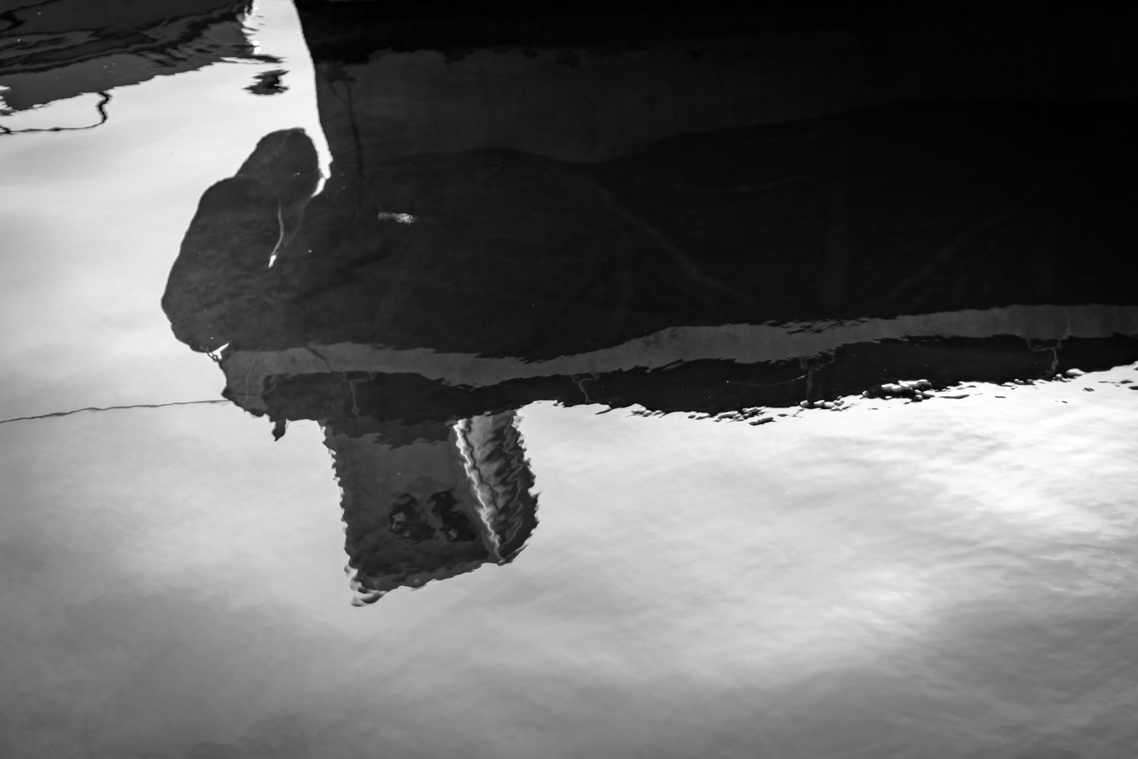 Adriatic Sea and the shadow of a boat