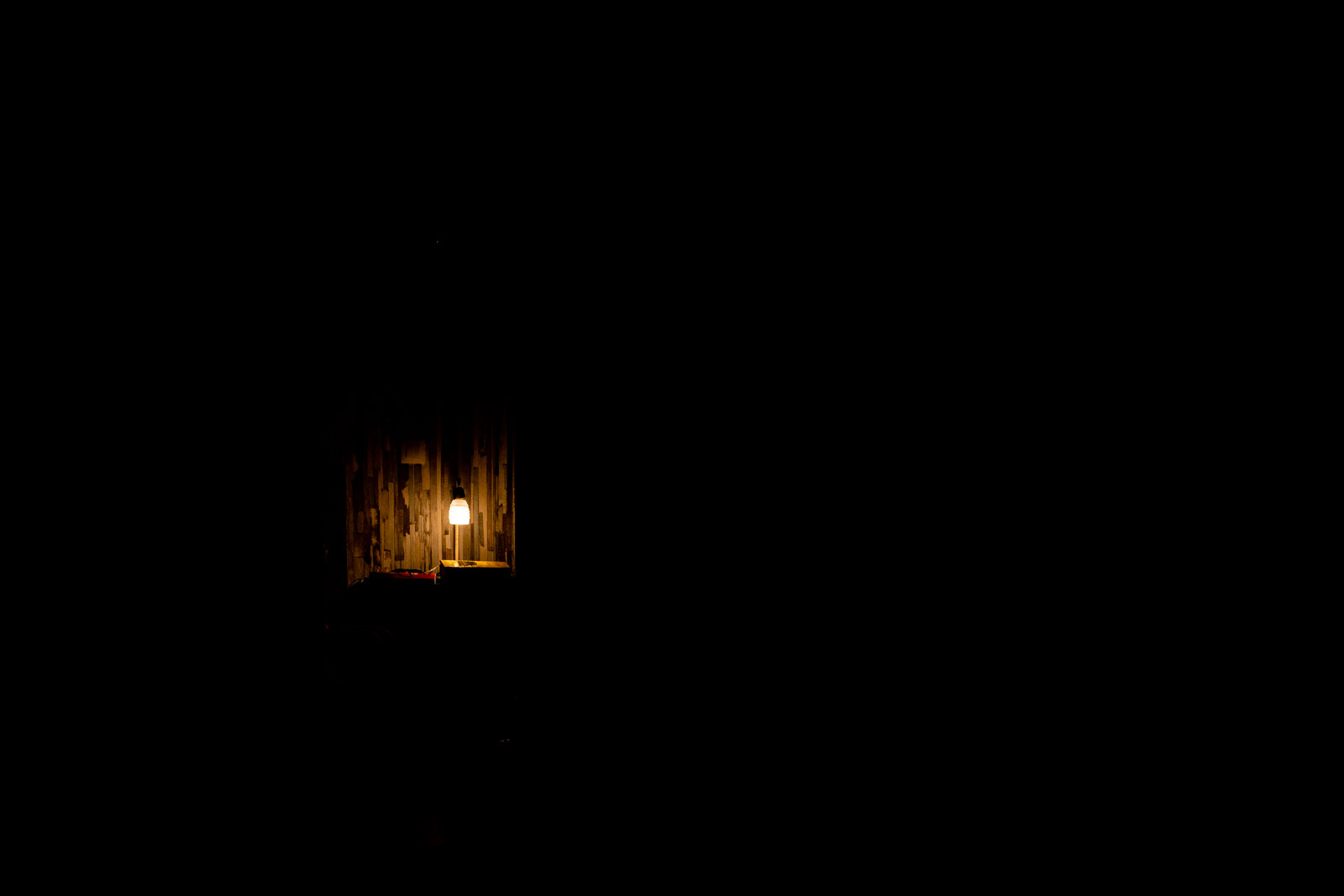 small light shining in the darkness