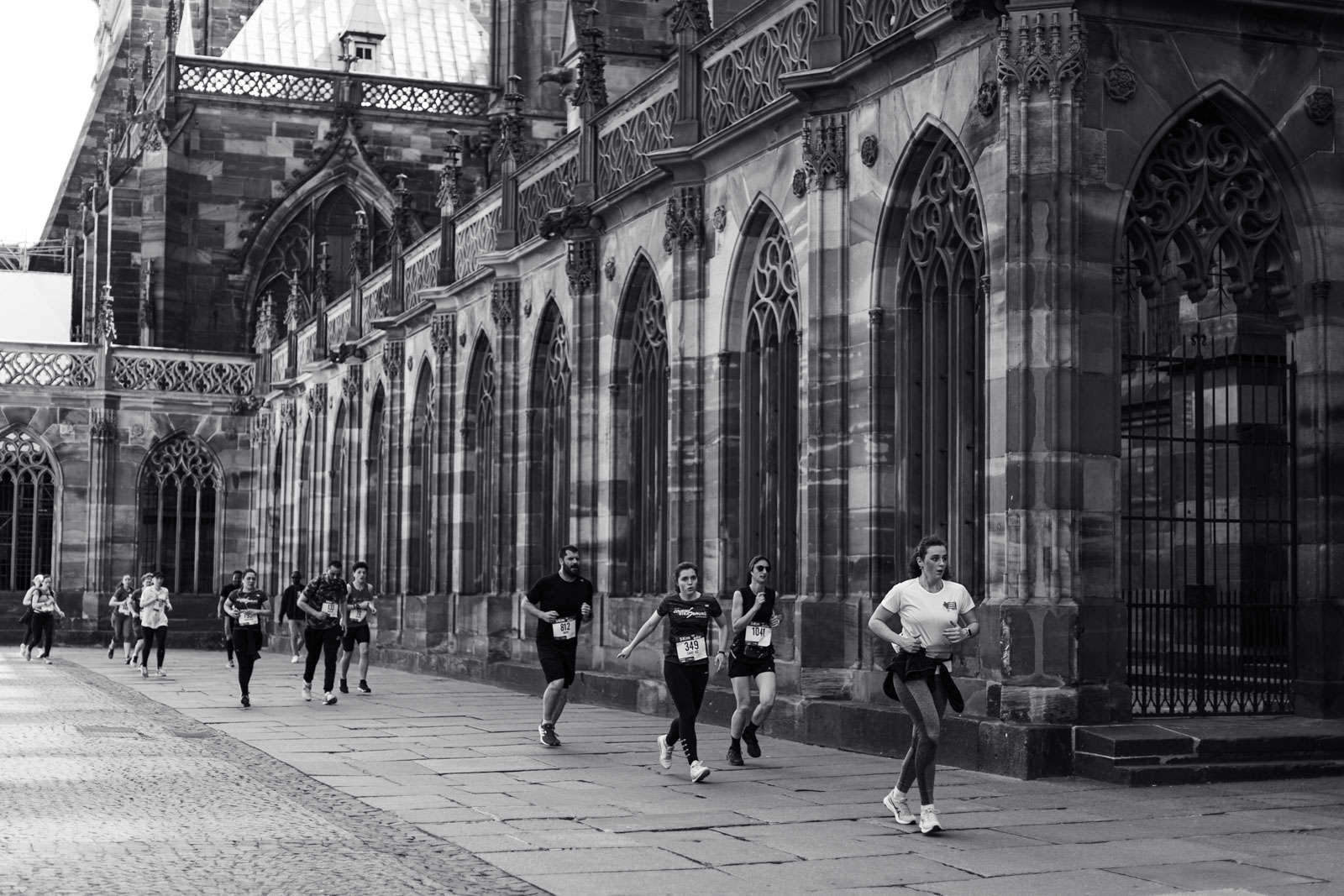 Marathon runners in Strasbourg