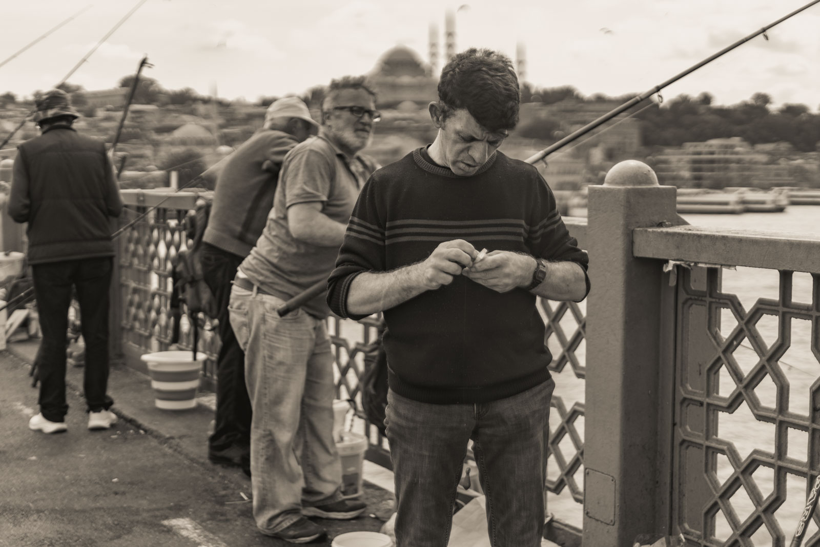 Finding your inner peace - Fisherman at Galata bridge