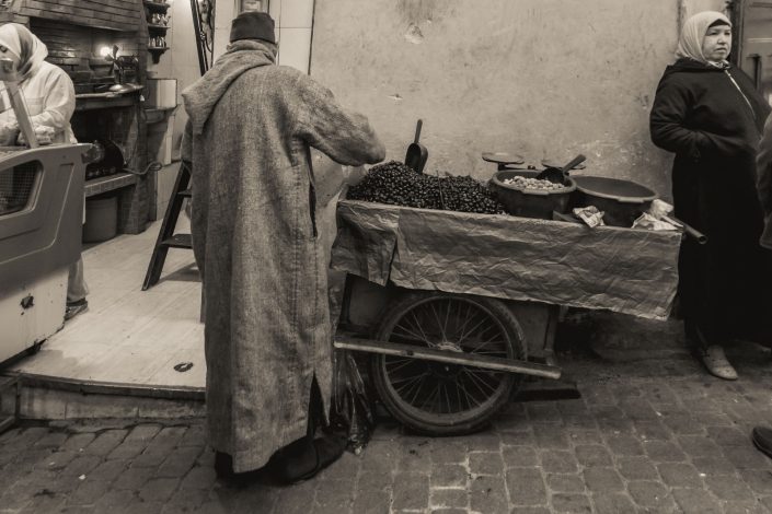 Market olive seller